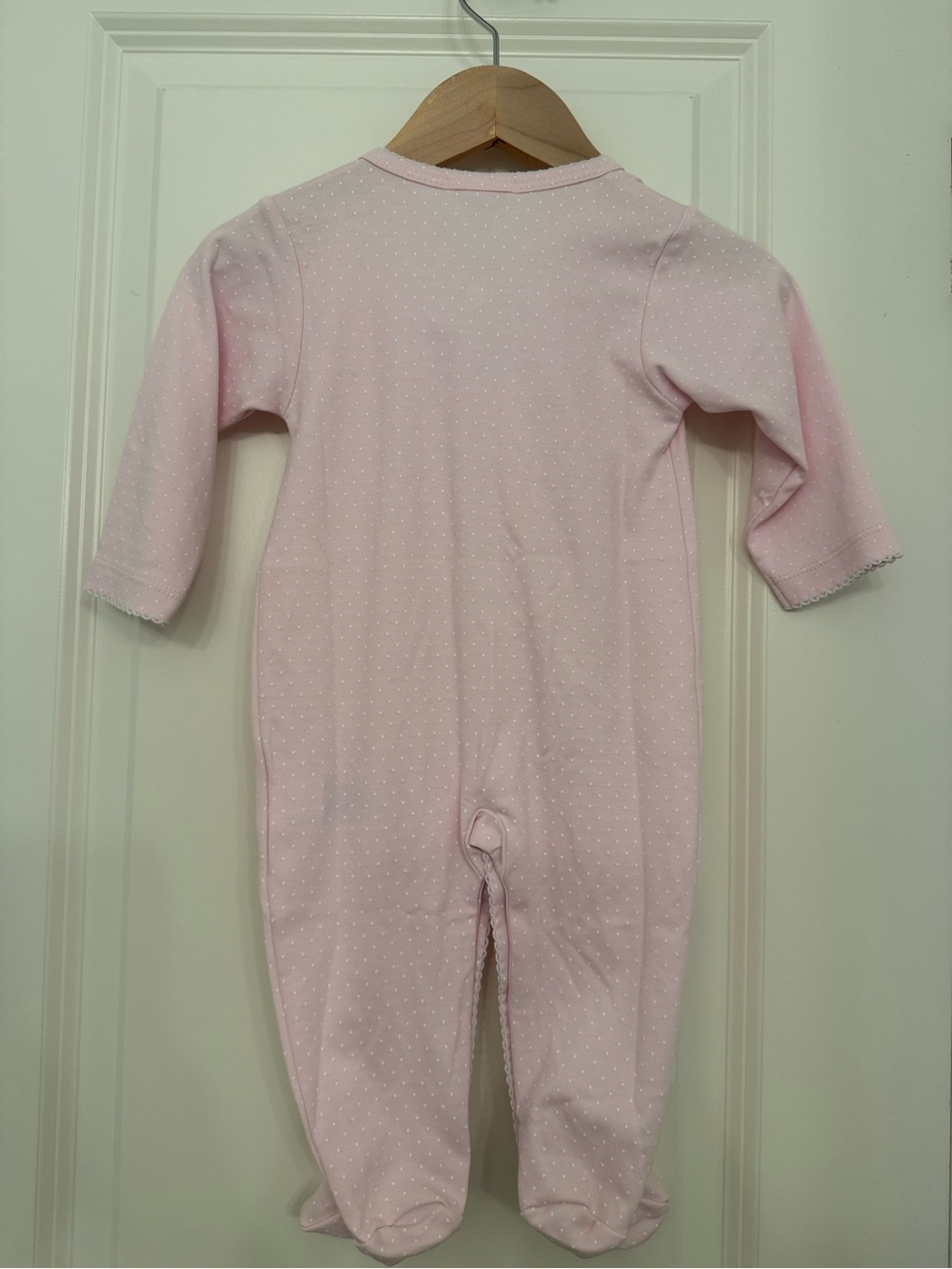 Kissy Kissy Light Pink Polka Dot Footed Pajama - Picture 4 of 4
